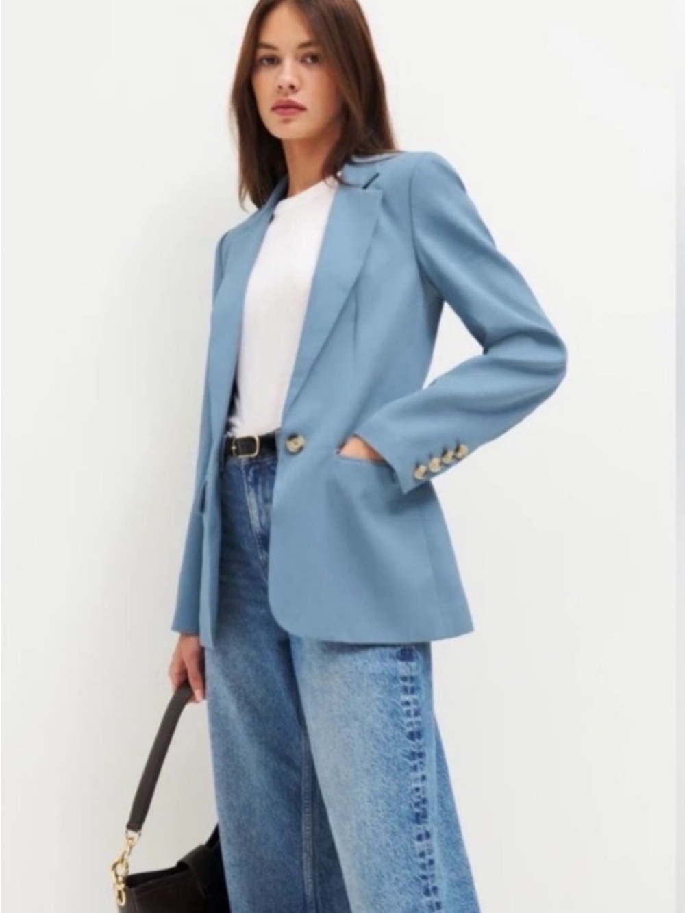 Reformation Light Blue Blazer